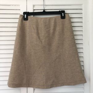 Weekend Max Mara Beige Wool A Line Skirt